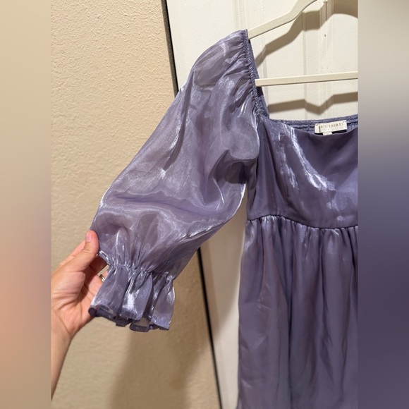 Thirty Thirty Organza Babydoll Mini Lavender Dress Prom Party Wedding , S - Picture 6 of 6